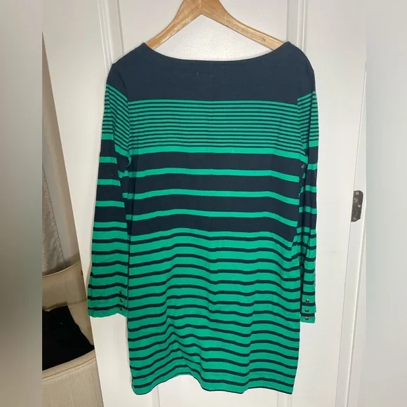 Banana Republic Stripped Shift Dress Button Sleeve shirt dress work office aline - Picture 5 of 5